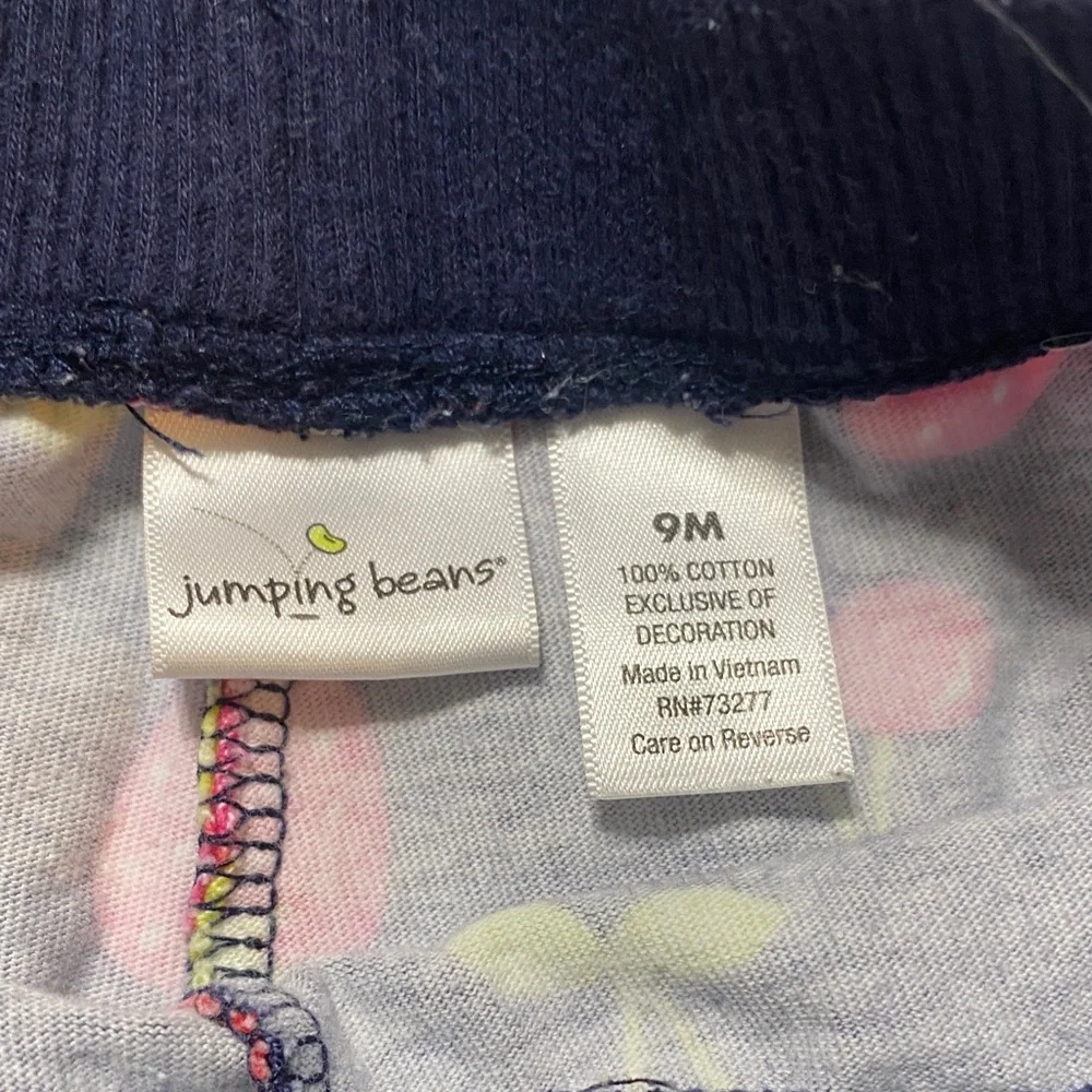 Jumping Beans Navy Diaper Cover with Fruit Print
